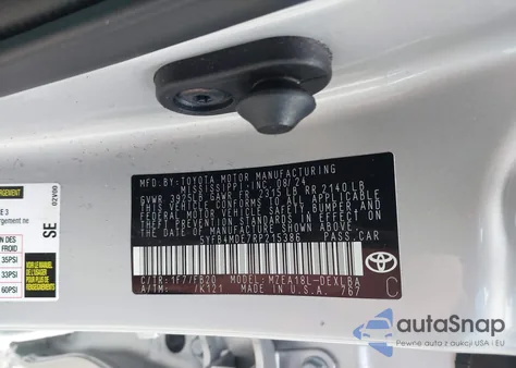 2024 Toyota Corolla Le из США, поврежденный, VIN 5YFB4MDE7RP215386